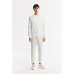 Avva Erkek Beyaz Carrot Fit Klasik Bel Pamuklu Jersey Pantolon A51y3013