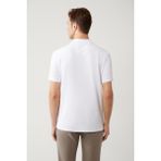 Avva Erkek Beyaz Kıvrılmaz Polo Yaka %100 Pamuk Basic Regular Fit T-Shirt B001032 - 3XL
