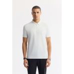 Avva Erkek Beyaz Kıvrılmaz Polo Yaka Bi-Stretch Teknik Kumaş Regular Fit T-Shirt A51Y1156 - 3XL
