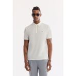 AVVA Erkek Beyaz Kıvrılmaz Polo Yaka Kırışmaz Hızlı Kuruyan Teknik Kumaş Regular Fit T-Shirt A61Y1108 - XL