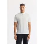 Avva Erkek Beyaz Kıvrılmaz Polo Yaka Teknik Kumaş Regular Fit T-Shirt A51Y1155 - 2XL