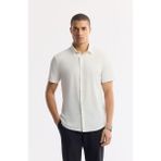 Avva Erkek Beyaz Klasik Yaka Kırışmaz Teknik Kumaş Kısa Kol Comfort Fit Gömlek A51Y2141 - XL