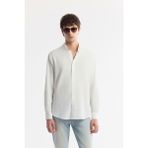 AVVA Erkek Beyaz Klasik Yaka Kolay Ütülenen Gofreli Regular Fit Gömlek A51Y2083 - XL