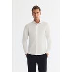Avva Erkek Beyaz Slim Fit Klasik Yaka Esnek Teknik Kumaş Gömlek A42Y2122 - XS