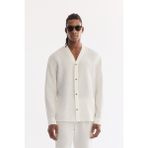 AVVA Erkek Beyaz V Yaka %100 Keten Nefes Alan Comfort Fit Gömlek A61Y2105 - XL