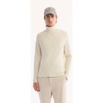 Avva Erkek Ekru Balıkçı Yaka Soft Touch Dokulu Triko Regular Fit Kazak A52Y5040 - M