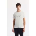 Avva Erkek Ekru Bisiklet Yaka Baskılı Soft Touch Regular Fit T-Shirt A51Y1106 - M