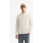 AVVA Erkek Ekru Bisiklet Yaka Dokulu Elastan Regular Fit Sweatshirt A52Y1216 - 2XL