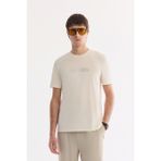 AVVA Erkek Ekru Bisiklet Yaka Enjeksiyon Baskılı Cupra Süprem T-Shirt A61Y1139 - 3XL