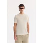 AVVA Erkek Ekru Bisiklet Yaka Enjeksiyon Baskılı Cupra Süprem T-Shirt A61Y1140 - 2XL