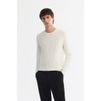 Avva Erkek Ekru Bisiklet Yaka Jakarlı Rayon Regular Fit Triko Kazak A42Y5072 - M