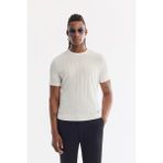 Avva Erkek Ekru Bisiklet Yaka Kolay Ütülenen Kırışmaz Regular Fit Triko T-shirt A61Y5026 - XL