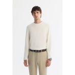Avva Erkek Ekru Bisiklet Yaka Pamuklu Basic Regular Fit Sweatshirt A42Y1350 - XXL