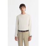 Avva Erkek Ekru Bisiklet Yaka Pamuklu Basic Regular Fit Sweatshirt A42Y1350