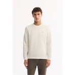 Avva Erkek Ekru Bisiklet Yaka Pamuklu Bi-Stretch Baskılı Regular Fit Sweatshirt A52Y1261