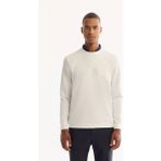 AVVA Erkek Ekru Bisiklet Yaka Pamuklu Bi-Stretch Baskılı Regular Fit Sweatshirt A52Y1264 - XS