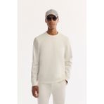 Avva Erkek Ekru Bisiklet Yaka Pamuklu Bi-Stretch Regular Fit Sweatshirt A52Y1272