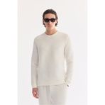 Avva Erkek Ekru Bisiklet Yaka Pamuklu Kolay Ütülenen Regular Fit Sweatshirt A61Y1207