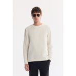 Avva Erkek Ekru Bisiklet Yaka Pamuklu Kolay Ütülenen Regular Fit Sweatshirt A61Y1222