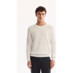 Avva Erkek Ekru Bisiklet Yaka Rayon Tüylenmeyen Dokulu Triko Regular Fit Kazak A52Y5015