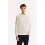 Avva Erkek Ekru Bisiklet Yaka Rayon Tüylenmeyen Dokulu Triko Regular Fit Kazak A52Y5016 - XL