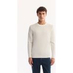 Avva Erkek Ekru Bisiklet Yaka Rayon Tüylenmeyen Dokulu Triko Regular Fit Kazak A52Y5018 - XL