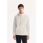 Avva Erkek Ekru Kapüşonlu Pamuklu Bi-Stretch Regular Fit Sweatshirt A52Y1201