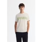 Avva Erkek Ekru Regular Fit Bisiklet Yaka İnterlok Elastan T-Shirt A42Y1005