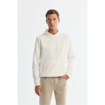 Avva Erkek Ekru Regular Fit Kapüşonlu Baskılı Elastan Sweatshirt A42Y1332