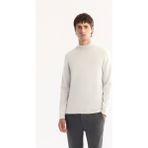 Avva Erkek Ekru Yarım Balıkçı Yaka Rayon Tüylenmeyen Triko Kazak B005151 - 2XL