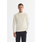 Avva Erkek Ekru Yarım Balıkçı Yaka Soft Touch Triko Regular Fit Kazak A42Y5023 - 3XL