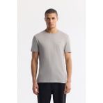 Avva Erkek Gri Bisiklet Yaka Soft Touch Basic Regular Fit T-Shirt B001171 - M