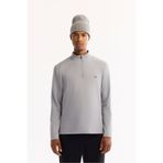 Avva Erkek Gri Dik Yaka İçi Kareli Şardonlu Teknik Kumaş Regular Fit Sweatshirt A52Y1219