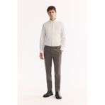 Avva Erkek Gri Haki Klasik Bel Soft Touch Chino Slim Fit Pantolon A52Y3019