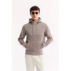 Avva Erkek Gri Kapüşonlu Soft Touch Polar Regular Fit Sweatshirt A52Y1268