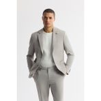 Avva Erkek Gri Mono Yaka Pamuklu Hafif Bi-Stretch Blazer Comfort Slim Fit Ceket A51Y4004 - 52