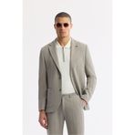 Avva Erkek Gri Mono Yaka Viskon Karışımlı Hafif Bi-Stretch Blazer Comfort Slim Fit Ceket A51Y4011