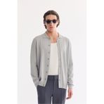 Avva Erkek Gri Polo Yaka Düğmeli Rayon Regular Fit Hırka A61Y5001