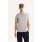 Avva Erkek Gri Polo Yaka Fermuarlı Rayon Tüylenmeyen Triko Regular Fit T-Shirt A52Y5006 - XL