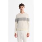 Avva Erkek Gri Regular Fit Bisiklet Yaka Çizgili Soft Touch Triko Kazak A42Y5055