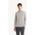 Avva Erkek Gri Yarım Balıkçı Yaka Rayon Tüylenmeyen Basic Kazak B005151 - XS