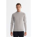 Avva Erkek Gri Yarım Yarım Balıkçı Yaka Soft Touch Triko Regular Fit Kazak A42Y5023 - 3XL