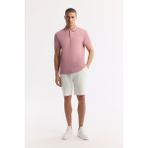 Avva Erkek Gül Kurusu Kıvrılmaz Polo Yaka %100 Pamuk Basic Regular Fit T-Shirt B001032 - 2XL