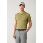 Avva Erkek Haki 3 Düğmeli Polo Yaka Triko Regular Fit T-Shirt A41Y5067