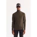 Avva Erkek Haki Balıkçı Yaka Soft Touch Dokulu Triko Regular Fit Kazak A52Y5040 - XL