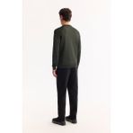 Avva Erkek Haki Bisiklet Yaka Dokulu Triko Regular Fit Kazak A52Y5083 - 3XL
