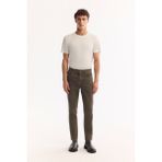 Avva Erkek Haki Klasik Bel Pamuklu Eskitme Yıkamalı Roma Crop Slim Fit Jean Pantolon A52Y3514 - 34