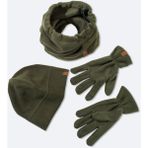 AVVA Erkek Haki Polar Basic Boyunluk Bere ve Eldiven Seti B009250