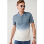 Avva Erkek İndigo 3 Düğmeli Polo Yaka Triko Regular Fit T-Shirt A41Y5068