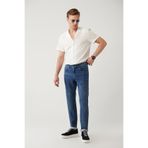 Avva Erkek İndigo Eskitme Yıkamalı Fitilli Esnek Berlin Slim Fit Jean Pantolon A41Y3508